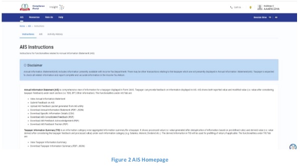 Figure 2 AIS Homepage