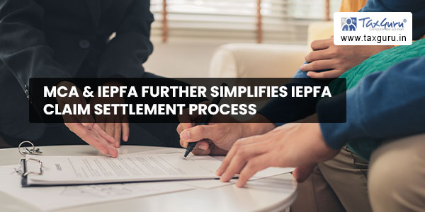 MCA & IEPFA further simplifies IEPFA Claim Settlement Process