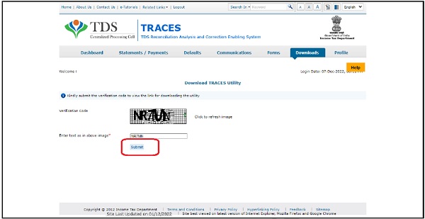 TRACES PDF Generation Utility.