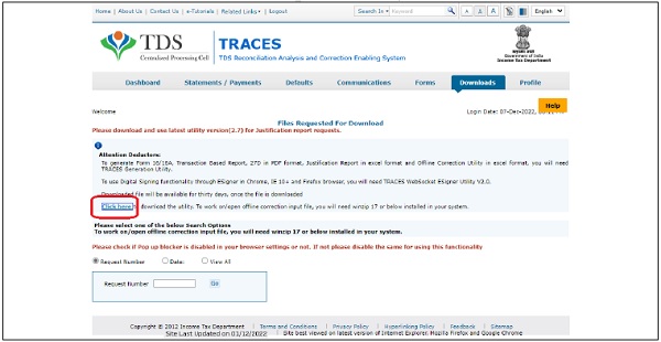 To view the PDF version of the downloaded Form 16A