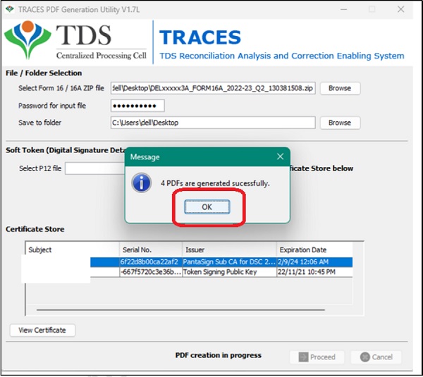 deductor may issue a duplicate certificate if the deductee