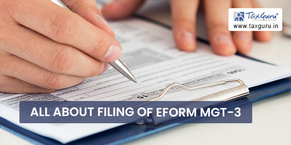All about filing of eForm MGT-3