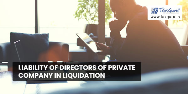 Liability of Directors of Private Company in Liquidation