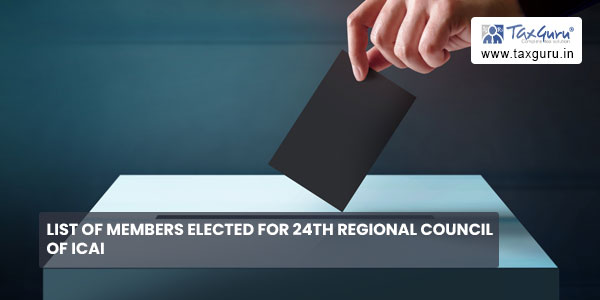 List of Members elected for 24th Regional Council of ICAI