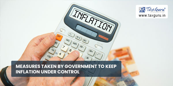 Measures taken by Government to keep inflation under control