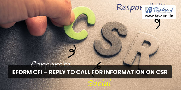 eForm CFI - Reply To Call for Information on CSR