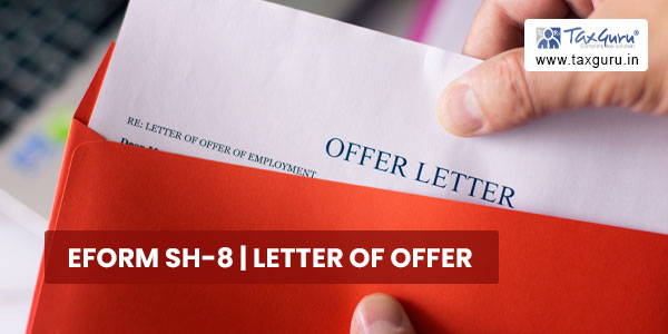 eForm SH-8 Letter of offer