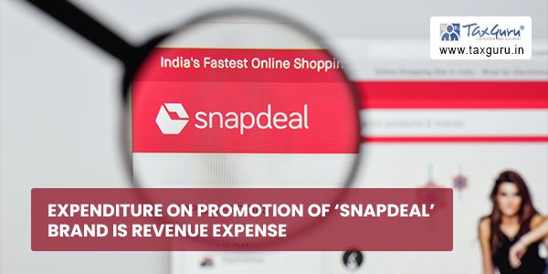 Expenditure on Promotion of ‘Snapdeal’ Brand is Revenue expense