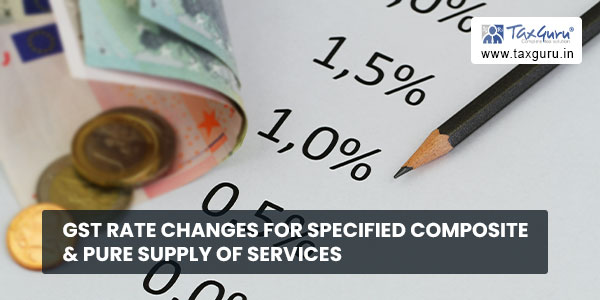 GST Rate Changes for Specified Composite & Pure Supply of Services