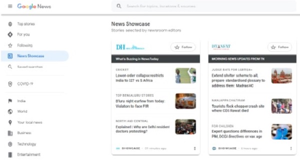 news showcase