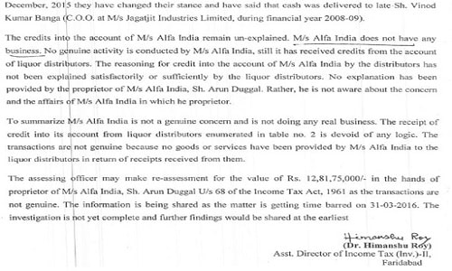 sharing of information in the case of Sh. Arun duggal Pg. 4