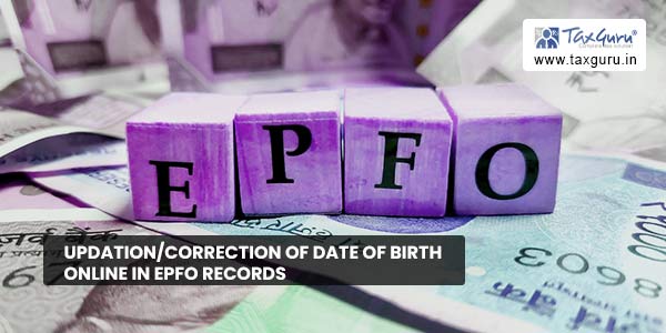 Updation-Correction of date of birth online in EPFO records