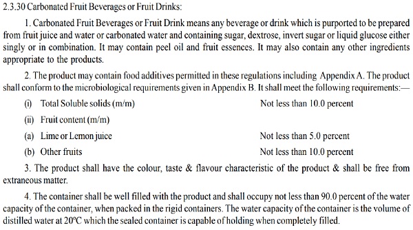 FSSAI and the Food category 1