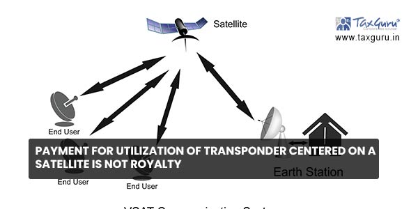 Payment for Utilization of Transponder Centered on A Satellite is not Royalty