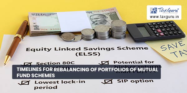 Timelines for Rebalancing of Portfolios of Mutual Fund Schemes