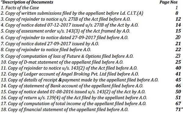 Description of Documents