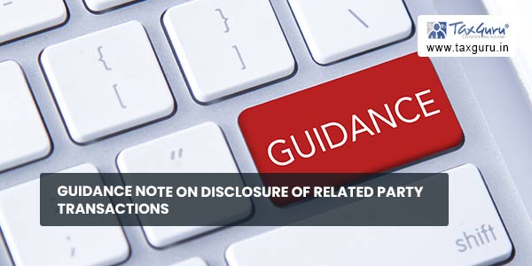 Guidance Note on disclosure of Related Party Transactions