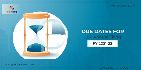 Important Statutory Due dates for LLP Annual Filing for FY 2021-22