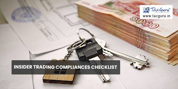 Insider Trading Compliances checklist