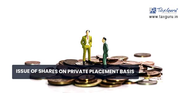 Issue of Shares on Private Placement basis