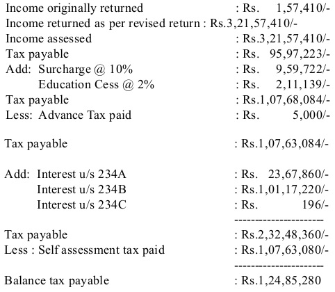 tax assessed by the respondent