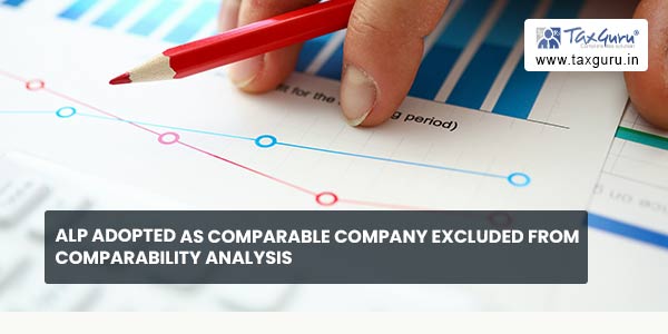 ALP adopted as comparable company excluded from comparability analysis