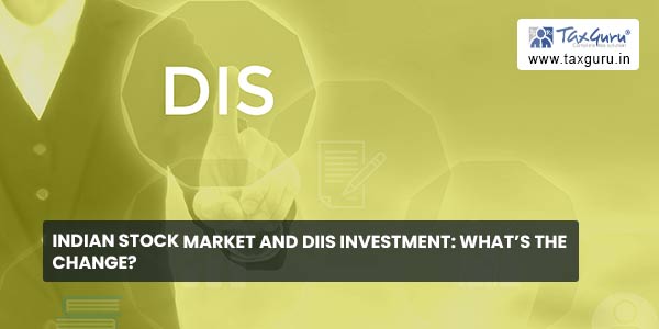 Indian Stock Market and DIIs Investment What's the change