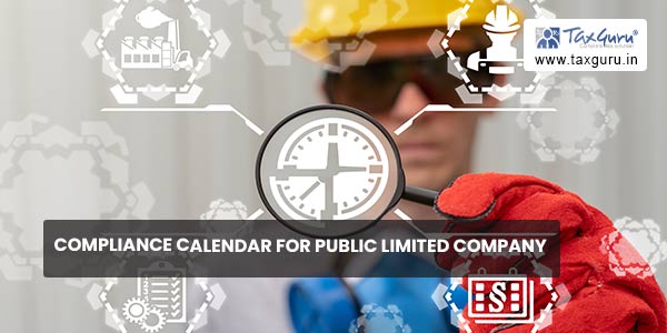 Compliance Calendar For Public Limited Company