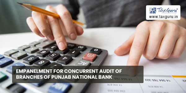 Empanelment for concurrent Audit of branches of Punjab National Bank