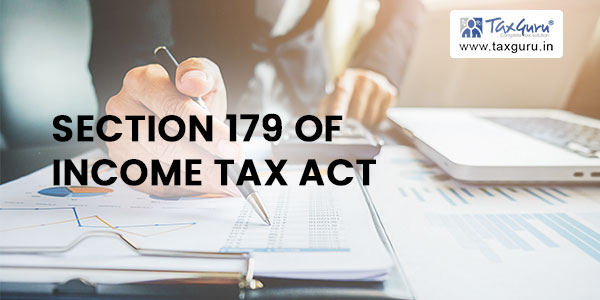 section 179 of income tax act india