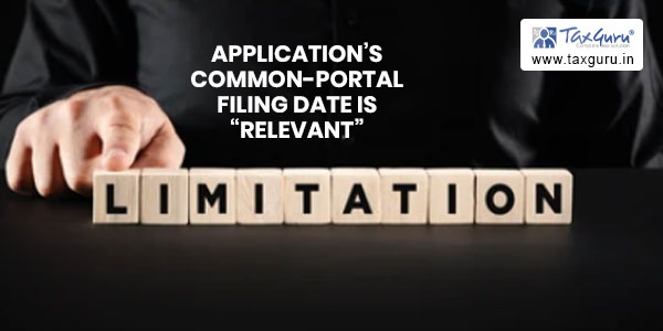 Application’s common-portal filing date is “relevant” when construing limitation