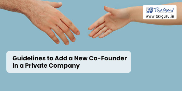 Guidelines to Add a New Co-Founder in a Private Company