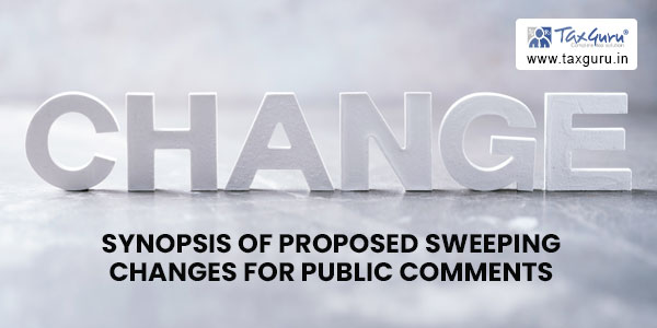 Synopsis of Proposed Sweeping Changes for Public Comments in IBC 2016