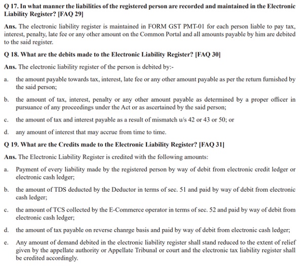 What manner the liabilities of the registerd