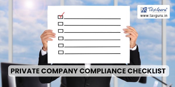 Private Company Compliance Checklist