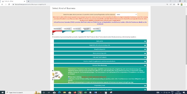 Step-2: Select the state and appropriate Kind of Business [KoB] and click on proceed.