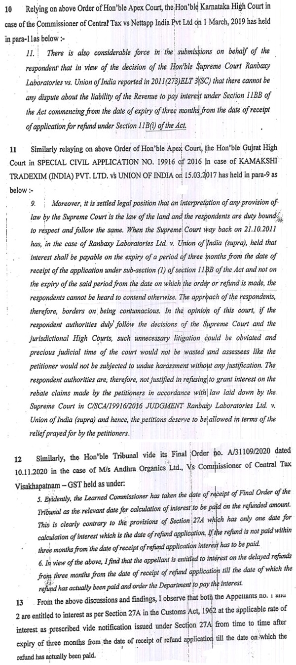 ld. Commissioner (Appeals) contained in para 9 to para 13 Image 2