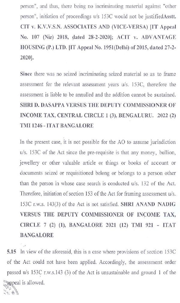 the assessee by observing