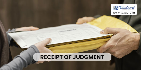 receipt of judgment