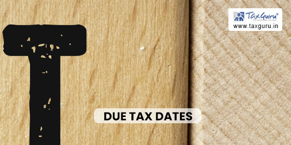 Statutory Due Tax Dates for the month of April 23