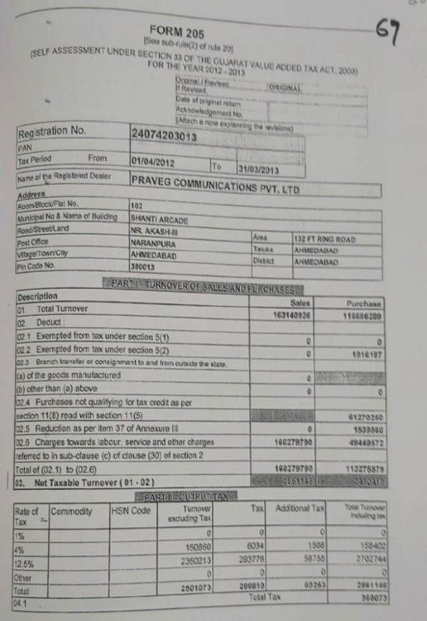 submitted VAT