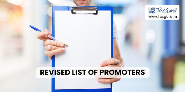 Revised List of Promoters