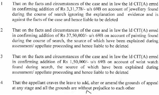 The grievance of the assessee read as under