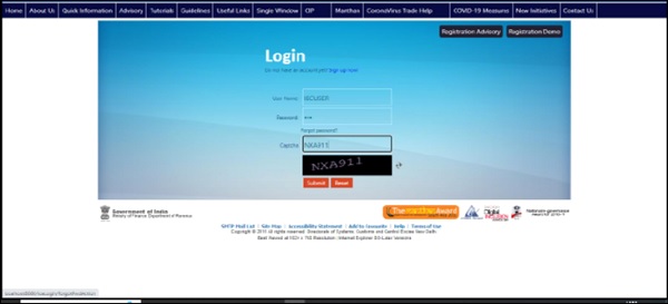 User will fill the login details and click on Submit