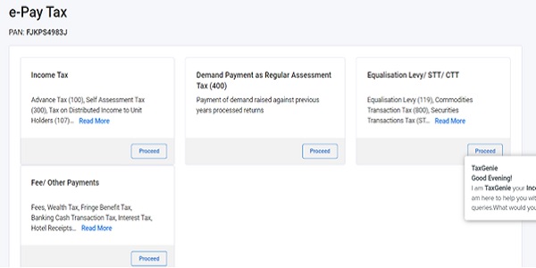 Select the Income Tax option