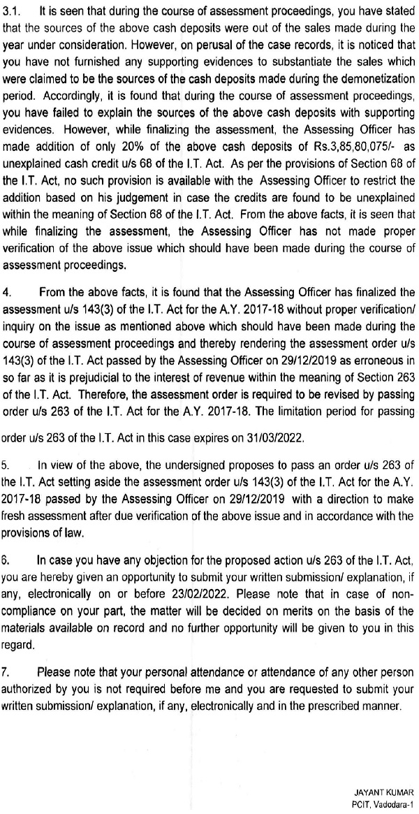 course of assesment processing