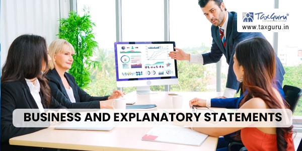Business and Explanatory Statements