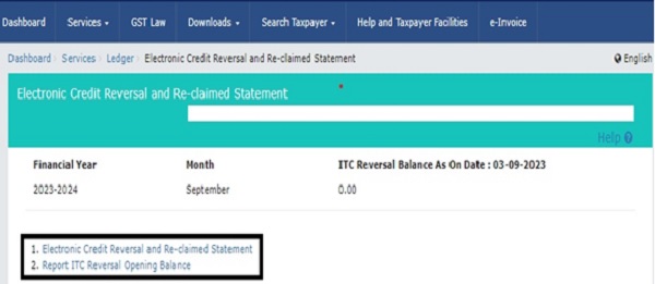 Report ITC Reversal Opening Balance image 3