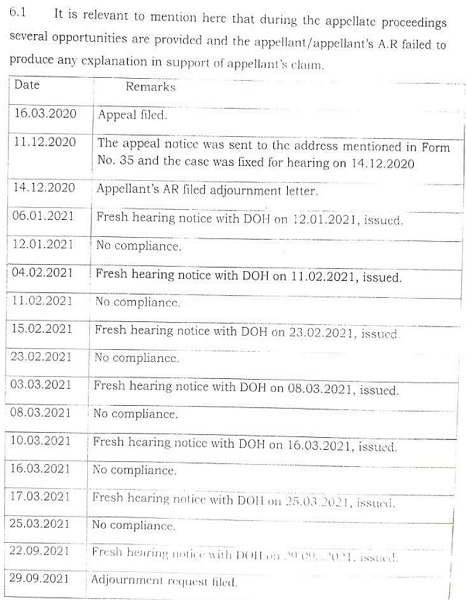 the assessee which are clear from paragraph 6.1 of his order