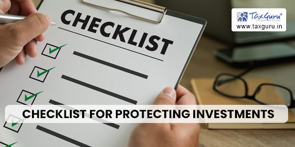 Checklist for Protecting Investments